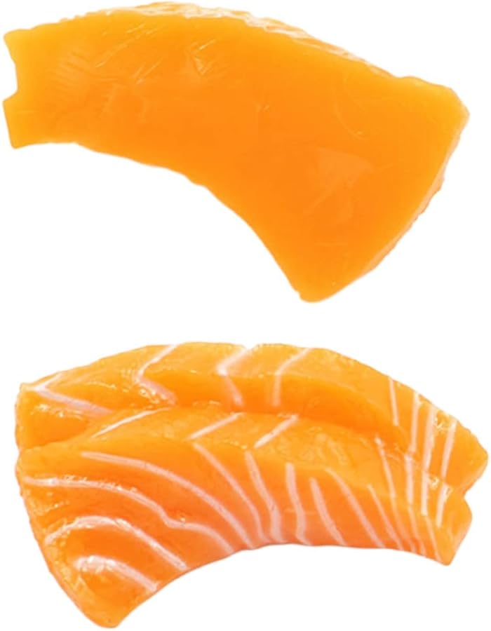 Realistic Fake Salmon Slice Model For Kitchen Decor Photography Props Home Display - Image 1